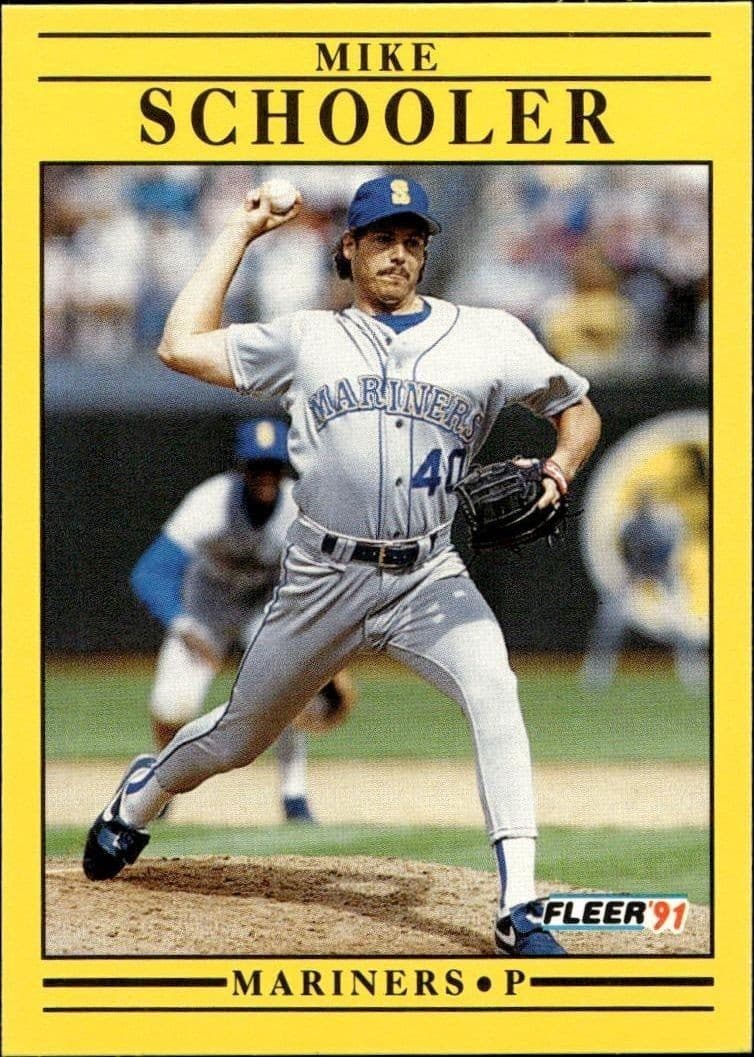 1991 Fleer Mike Schooler #461 baseball trading card front