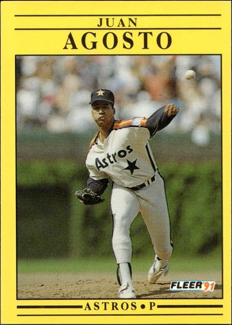1991 Fleer Juan Agosto #497 baseball trading card front