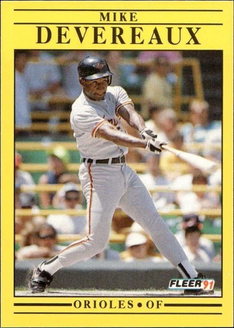 1991 Fleer Mike Devereaux #469 trading card