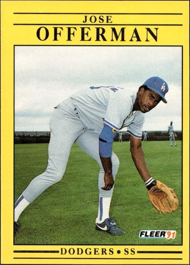 1991 Fleer Jose Offerman #216 baseball trading card front