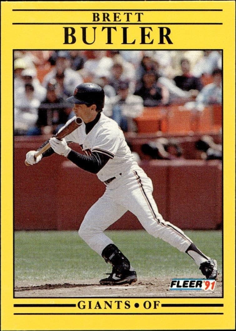 1991 Fleer Brett Butler #257 baseball trading card front