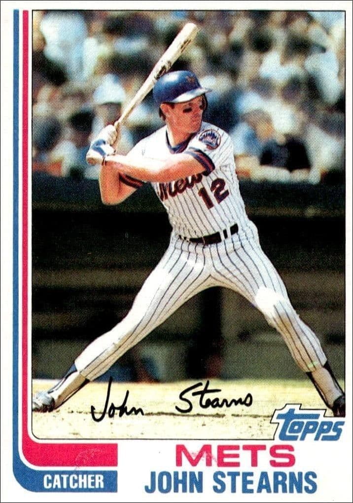 1982 Topps John Stearns #743 baseball trading card front