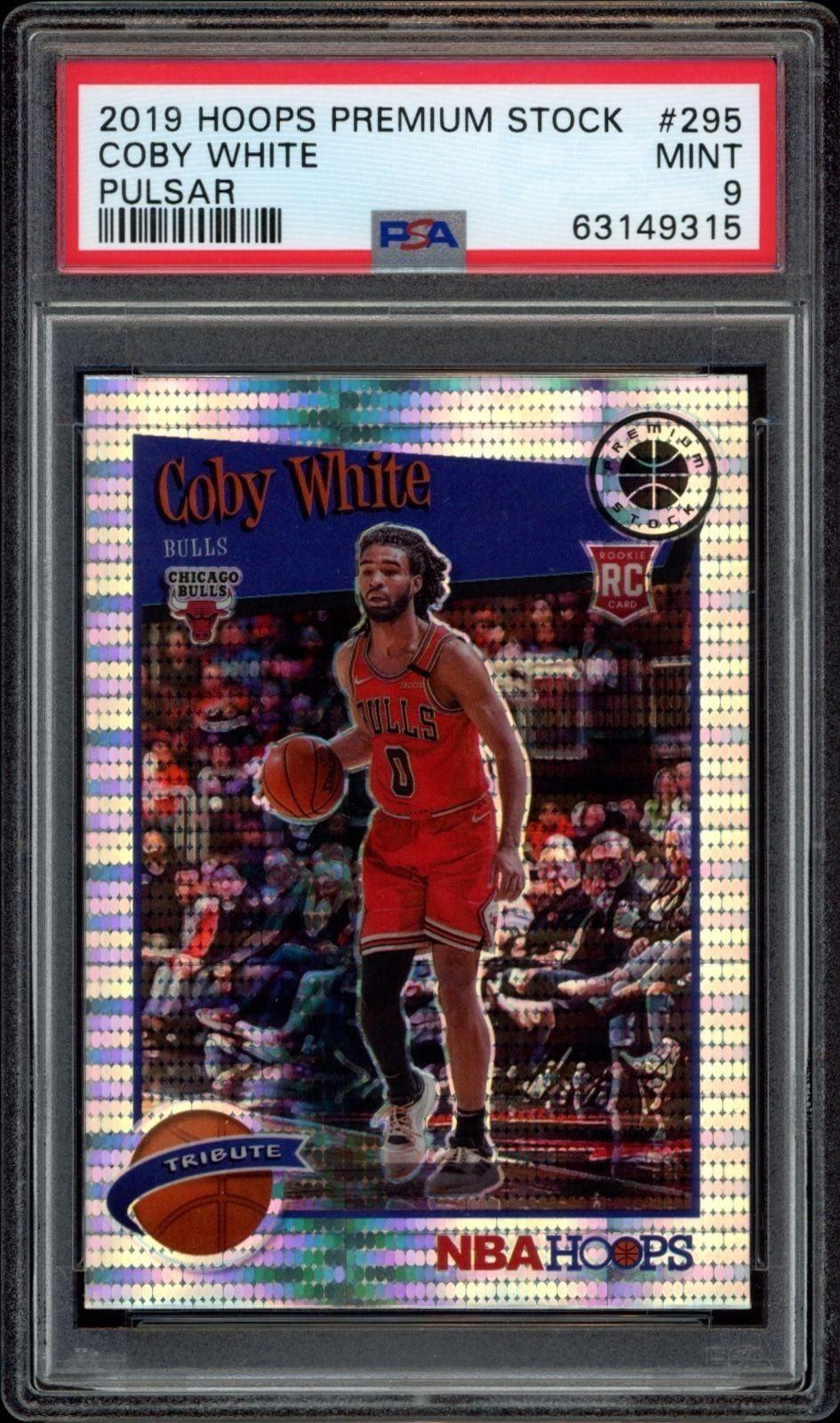 2019-20 Panini Hoops Premium Stock Coby White #295 trading card