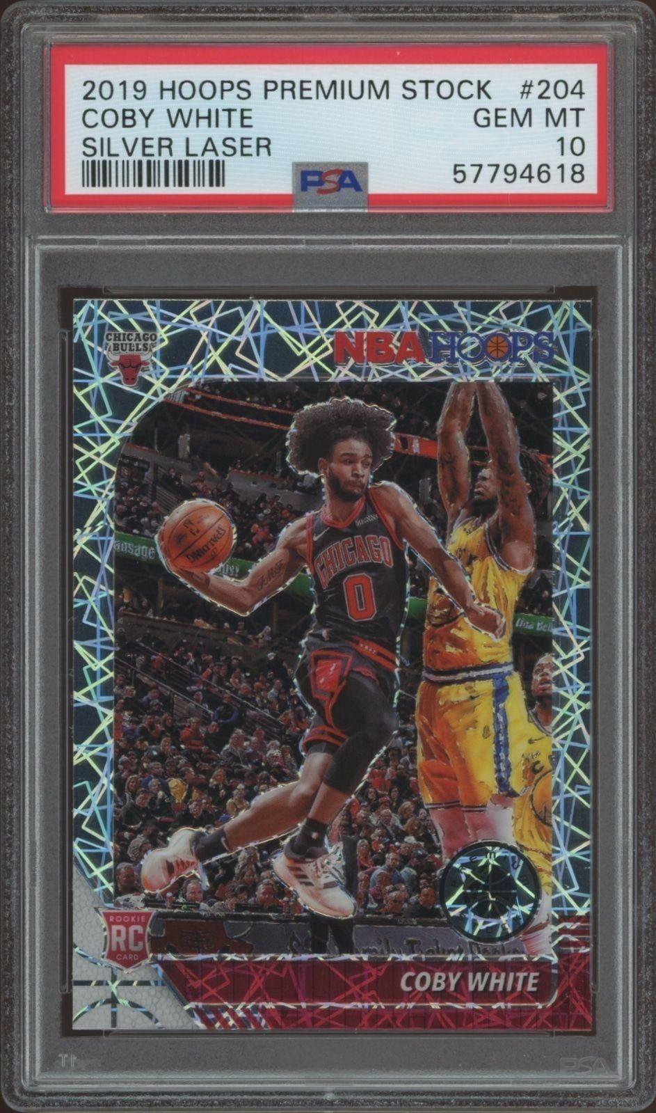 2019-20 Panini Hoops Premium Stock Coby White #204 trading card