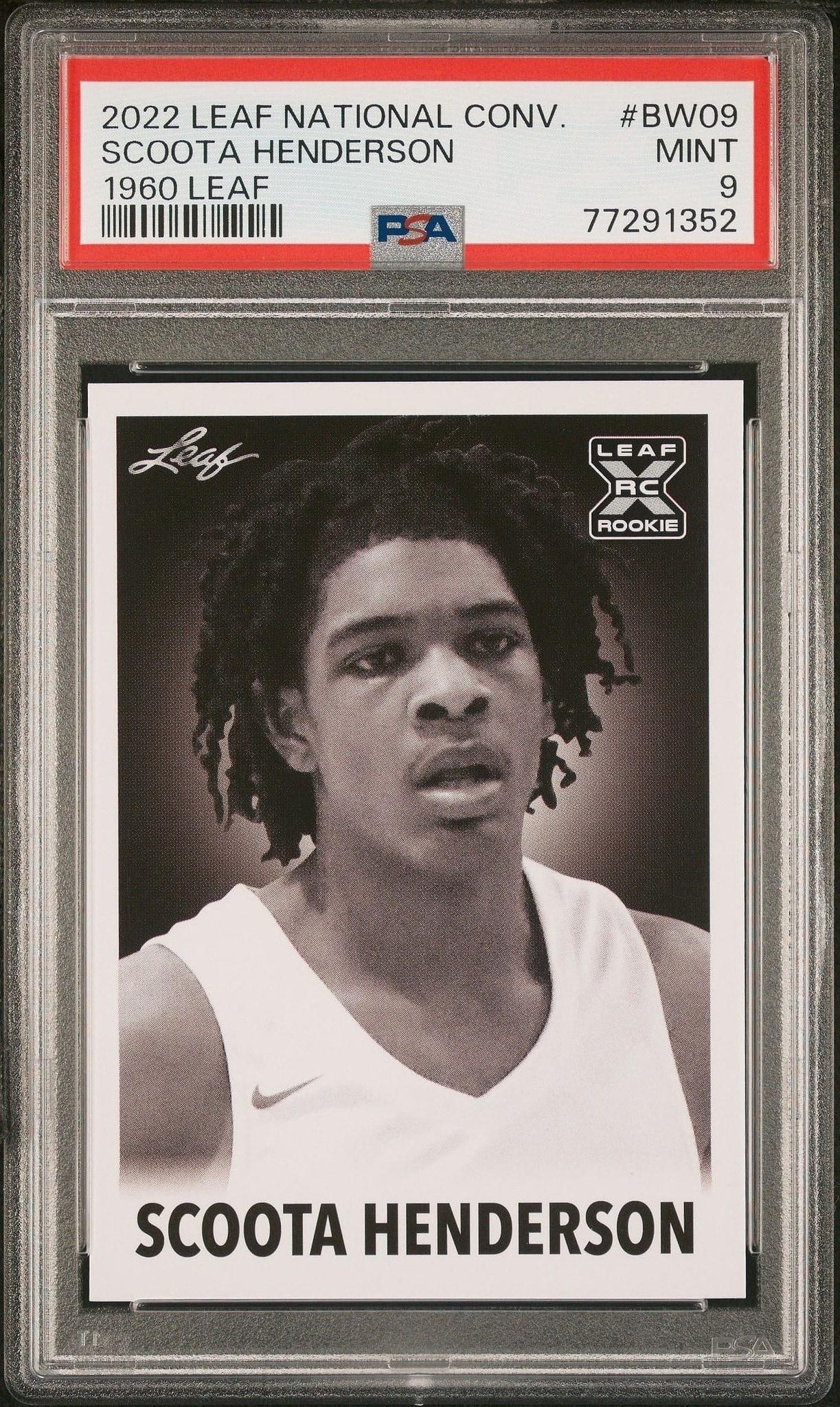 2022-23 Leaf National Convention Scoot Henderson #BW-09 trading card