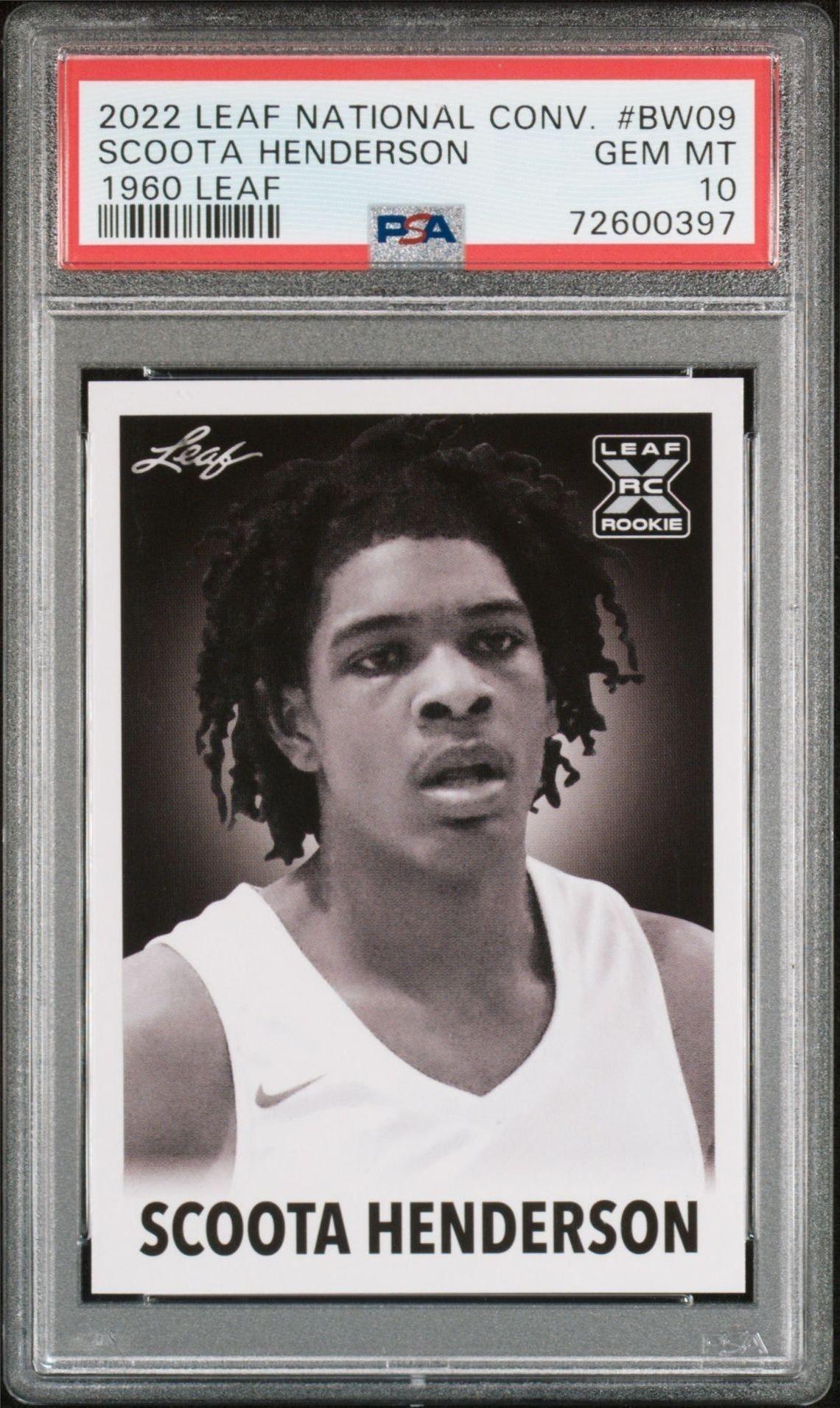 2022-23 Leaf National Convention Scoot Henderson #BW-09 trading card