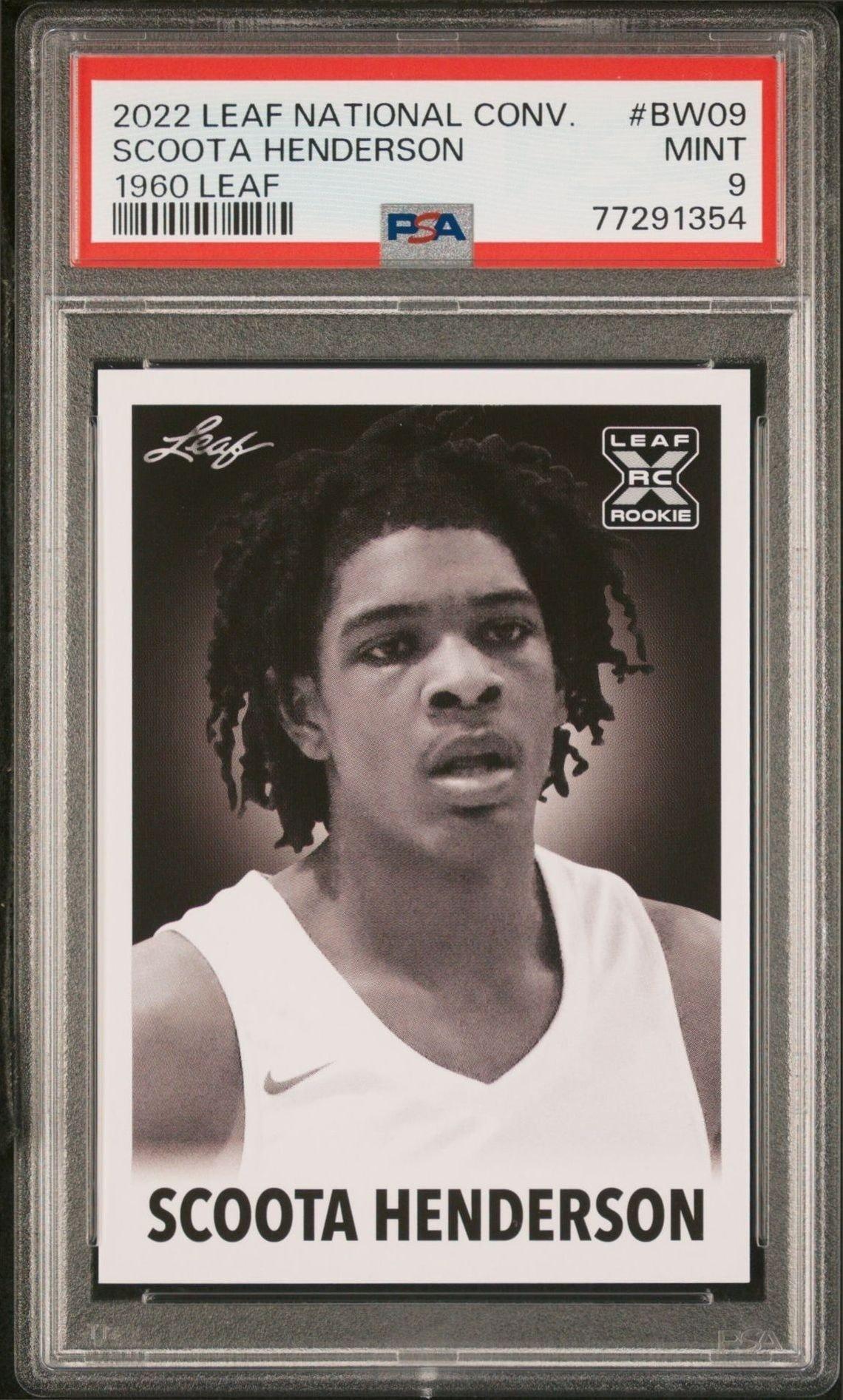 2022-23 Leaf National Convention Scoot Henderson #BW-09 trading card