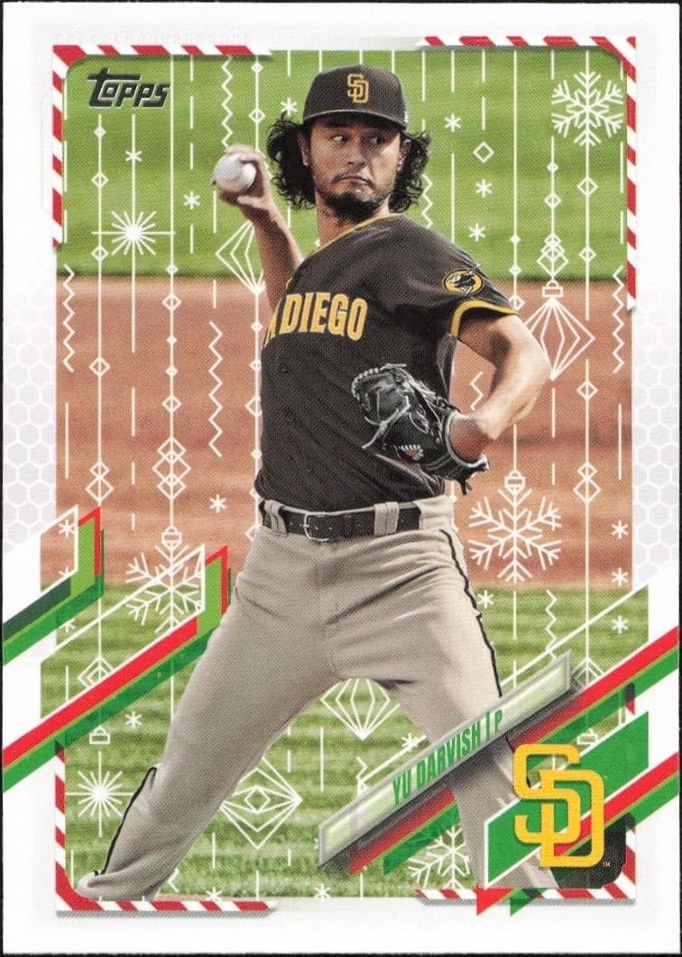 2021 Topps Holiday Yu Darvish #HW132 baseball trading card front