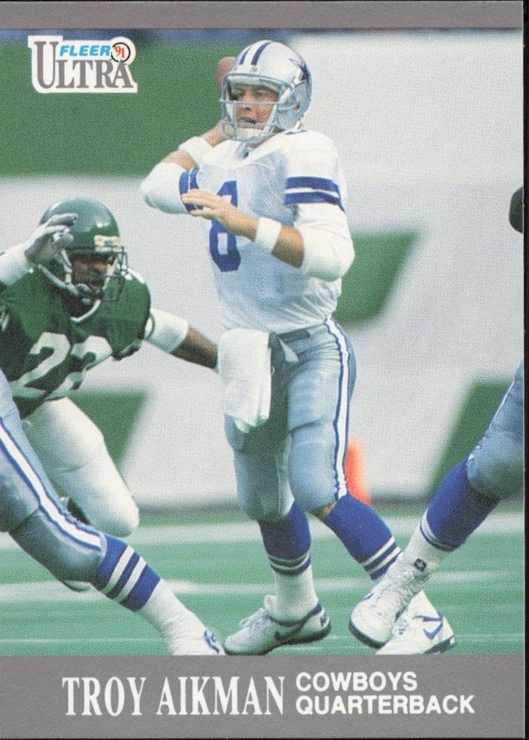 1991 Fleer Ultra Troy Aikman #162 football trading card front