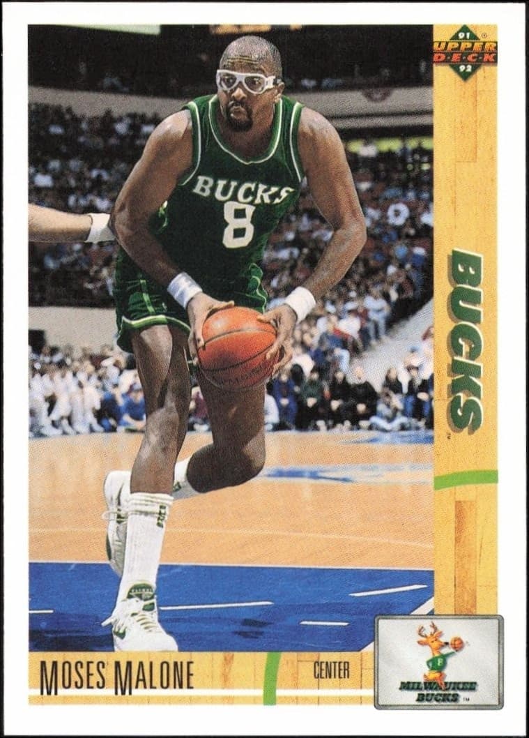 1991-92 Upper-Deck Moses Malone #402 trading card