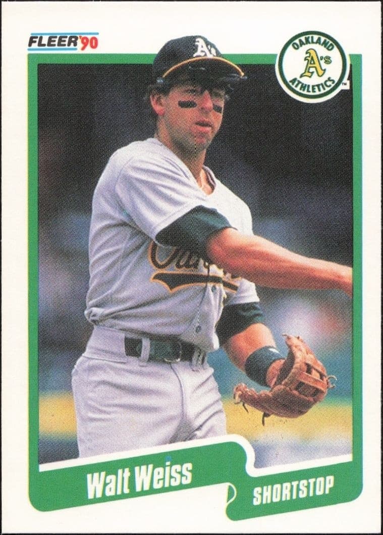 1990 Fleer Walt Weiss #22 baseball trading card front