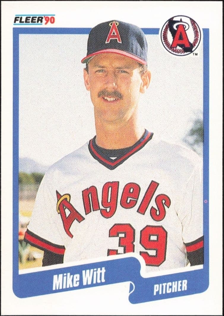 1990 Fleer Mike Witt #148 baseball trading card front