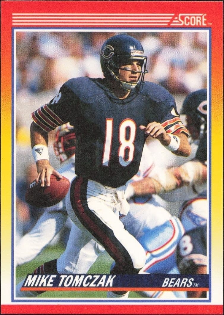 1990 Score Mike Tomczak #244 football trading card front