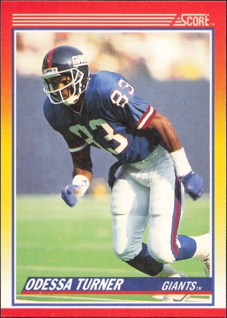 1990 Score Odessa Turner #273 football trading card front