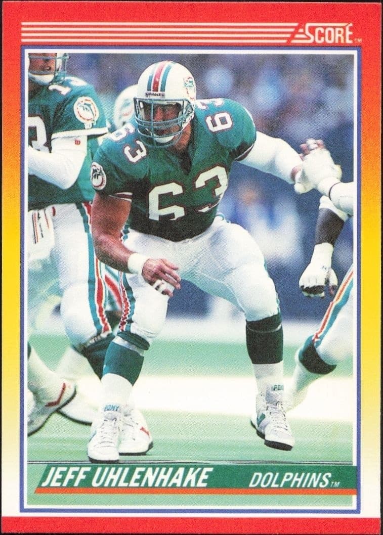 1990 Score Jeff Uhlenhake #258 football trading card front
