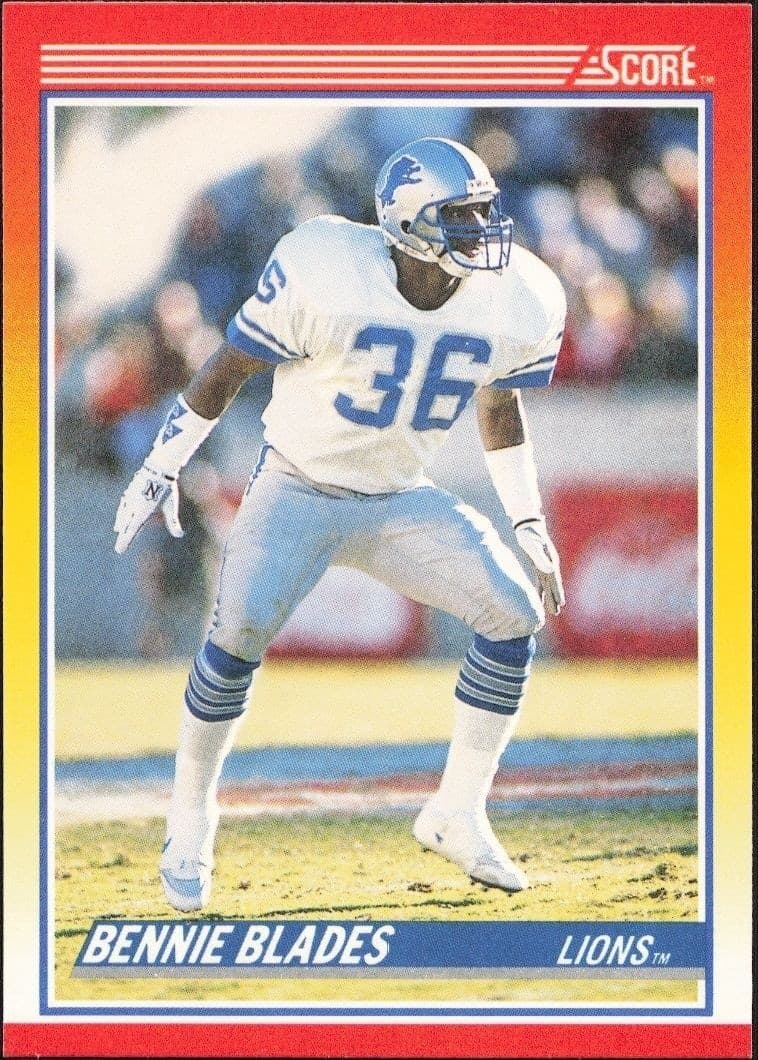 1990 Score Bennie Blades #246 football trading card front
