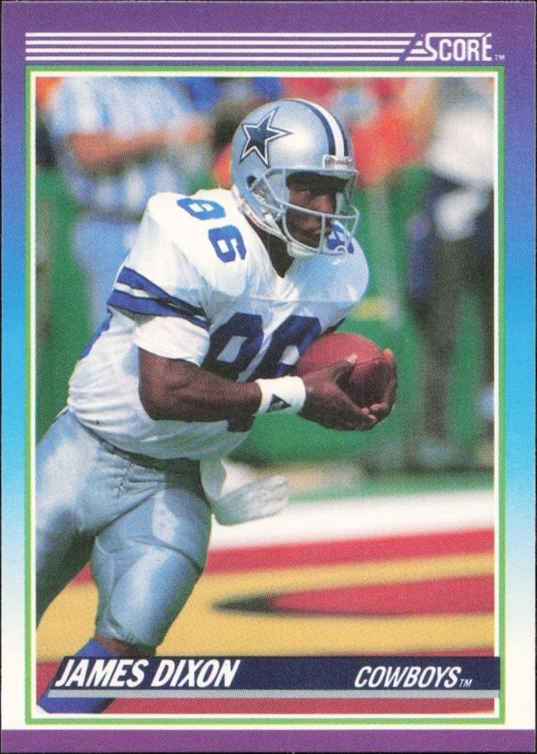 1990 Score James Dixon #119 football trading card front