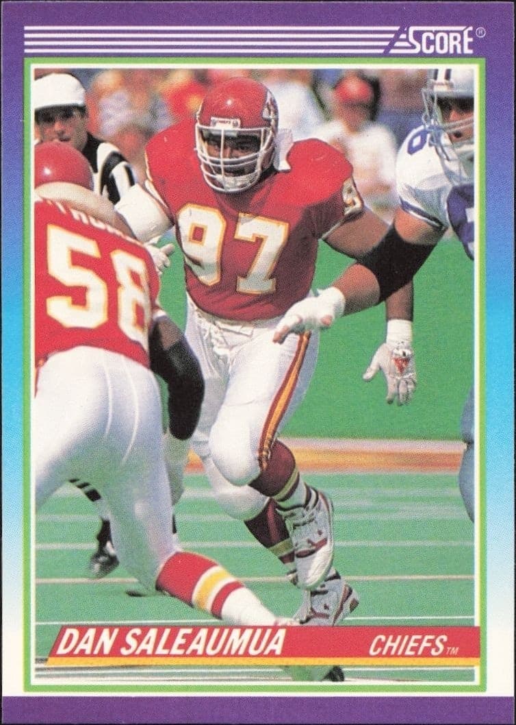 1990 Score Dan Saleaumua #522 football trading card front