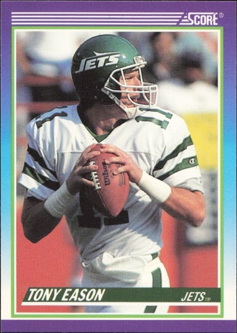1990 Score Tony Eason #527 football trading card front