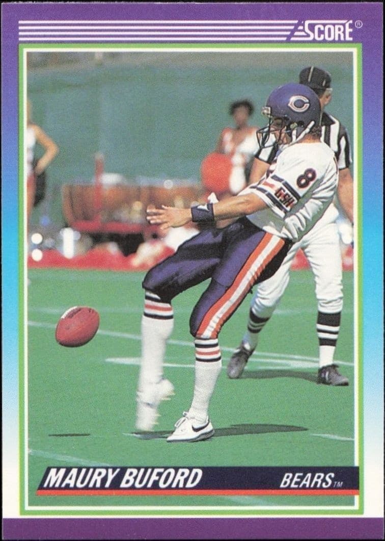 1990 Score Maury Buford #548 football trading card front