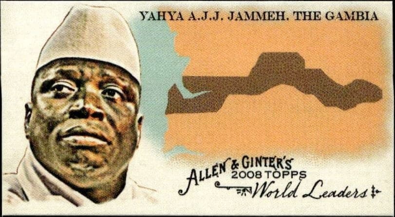 2008 Topps Allen & Ginter Yahya A.J.J. Jammeh, The Gambia #WL14 baseball trading card front