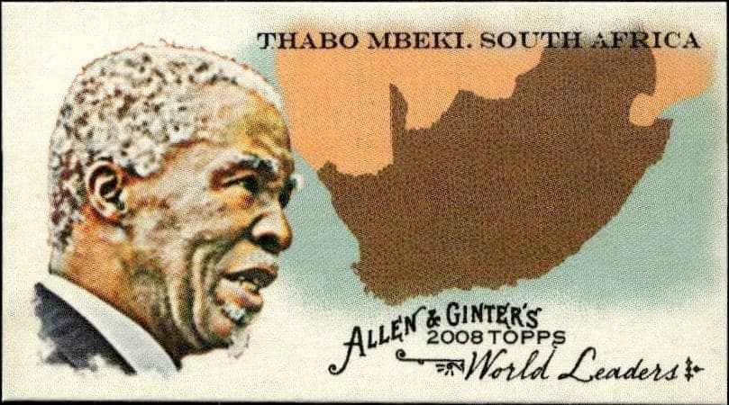2008 Topps Allen & Ginter Thabo Mbeki, South Africa #WL39 baseball trading card front