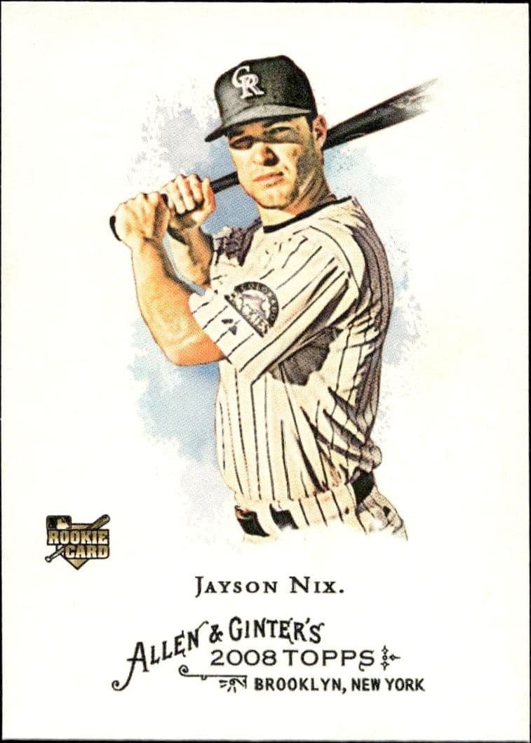2008 Topps Allen & Ginter Jayson Nix #82 baseball trading card front
