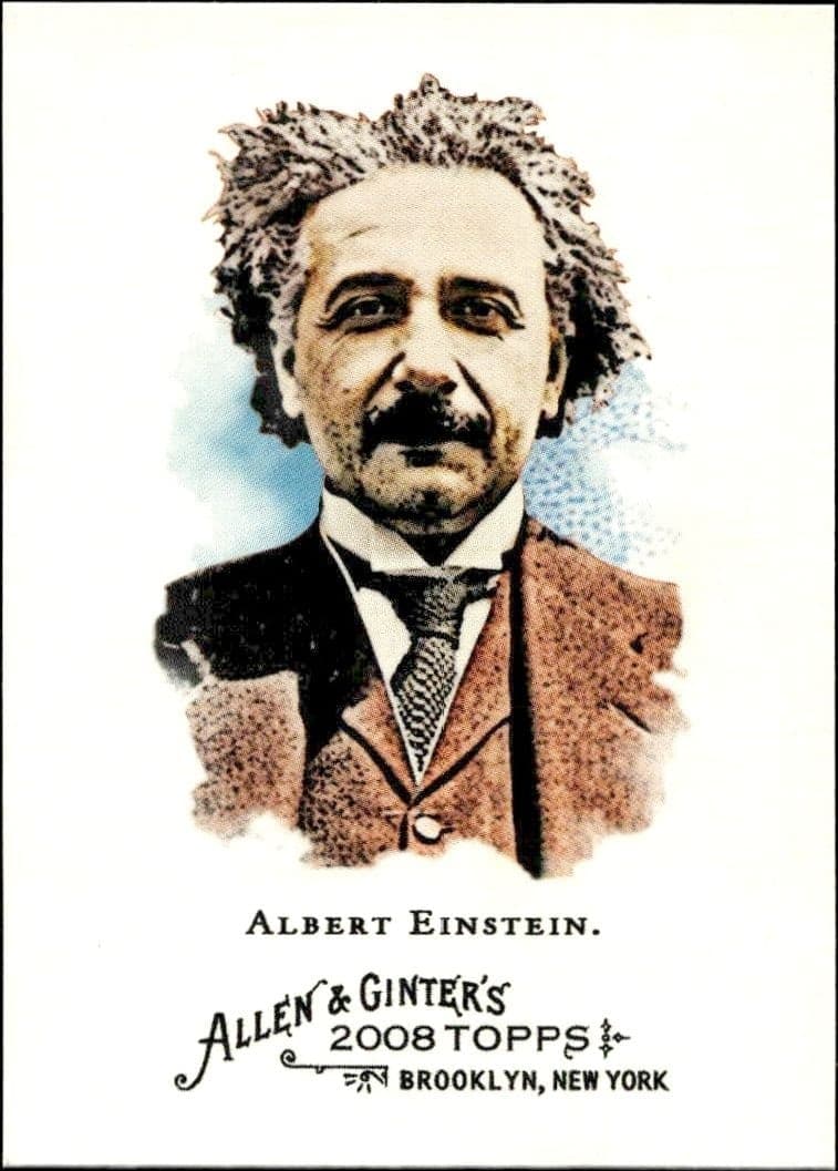 2008 Topps Allen & Ginter Albert Einstein #19 baseball trading card front