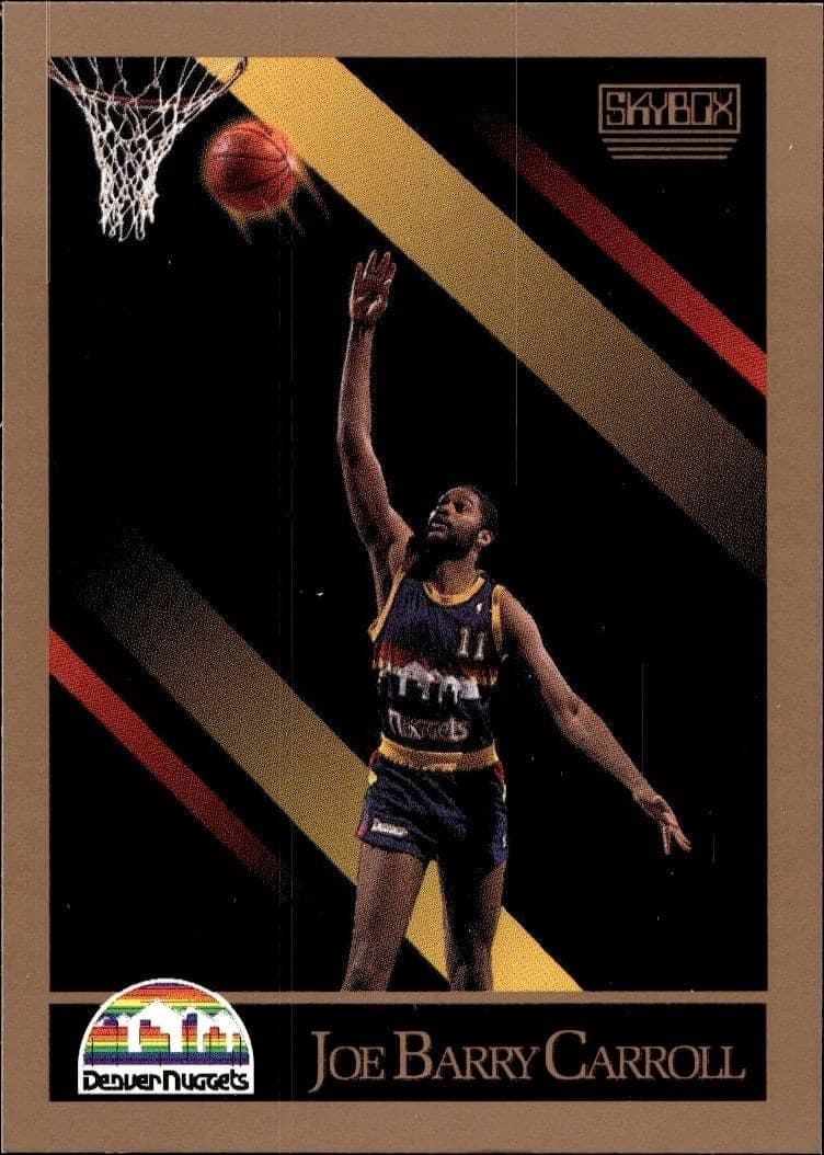 1990-91 Skybox Joe Barry Carroll #72 trading card