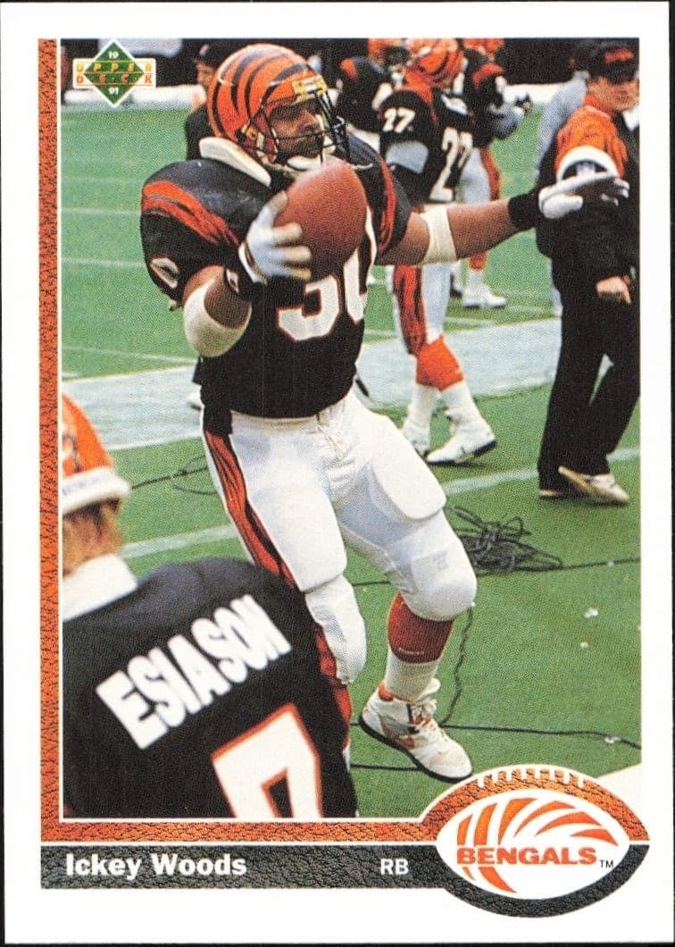 1991 Upper-Deck Ickey Woods #145 trading card