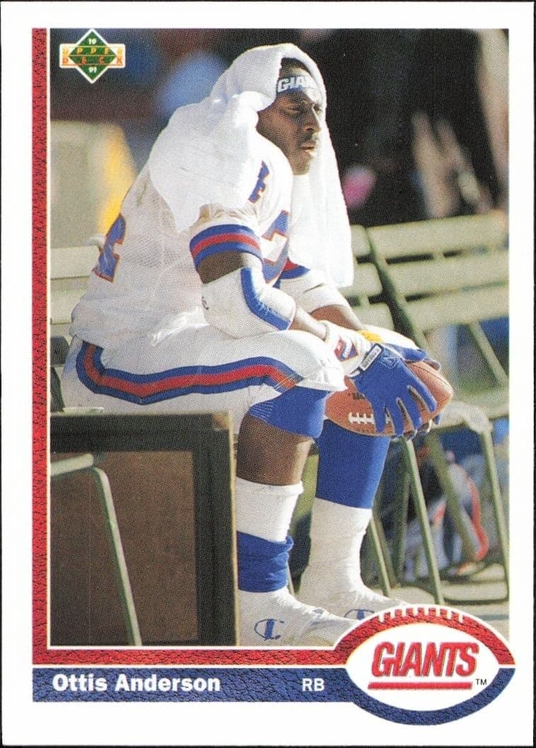 1991 Upper-Deck Ottis Anderson #161 trading card