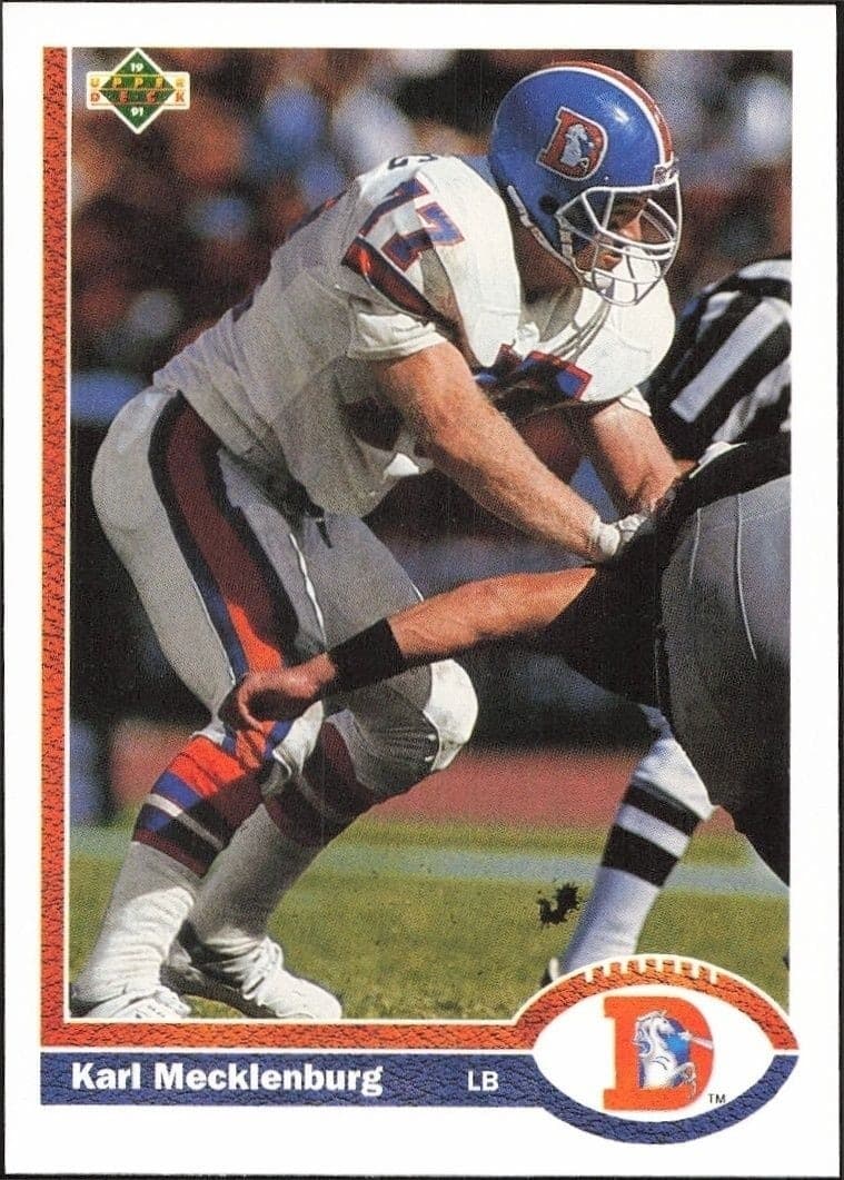1991 Upper-Deck Karl Mecklenburg #105 trading card