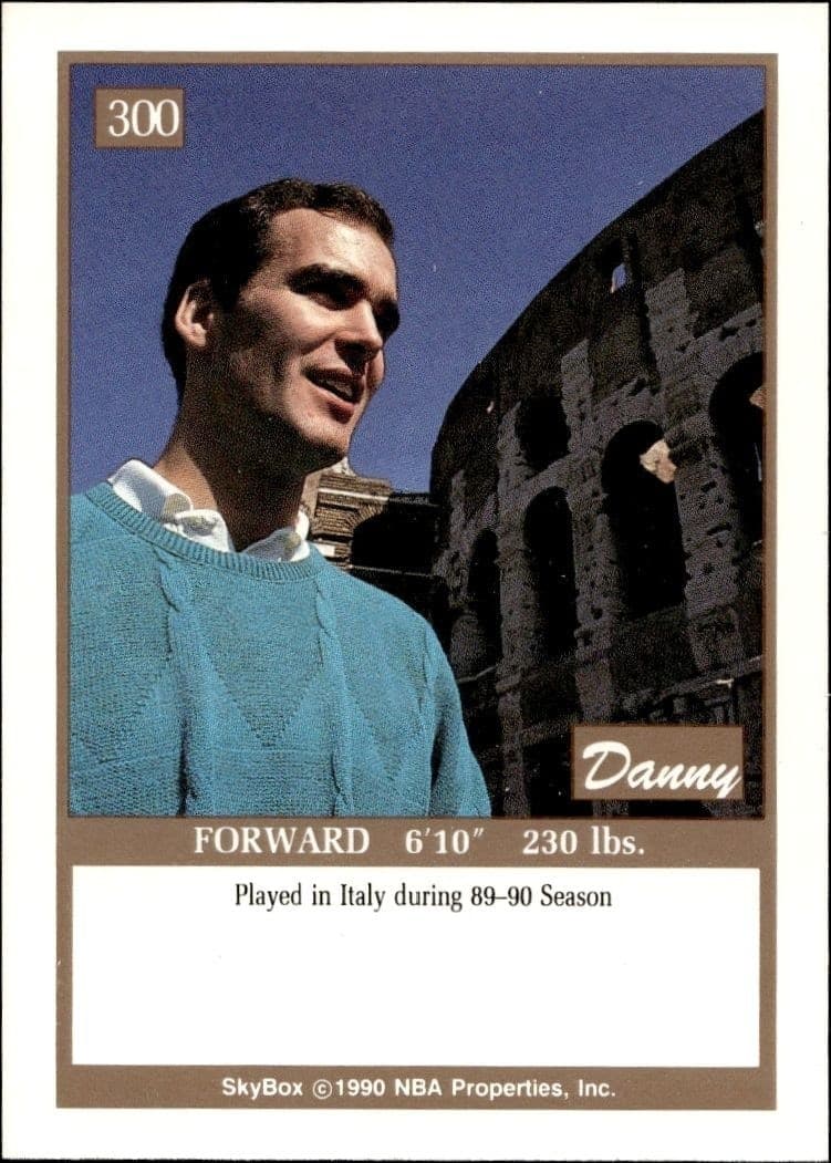 1990-91 Skybox Danny Ferry #300 basketball trading card back