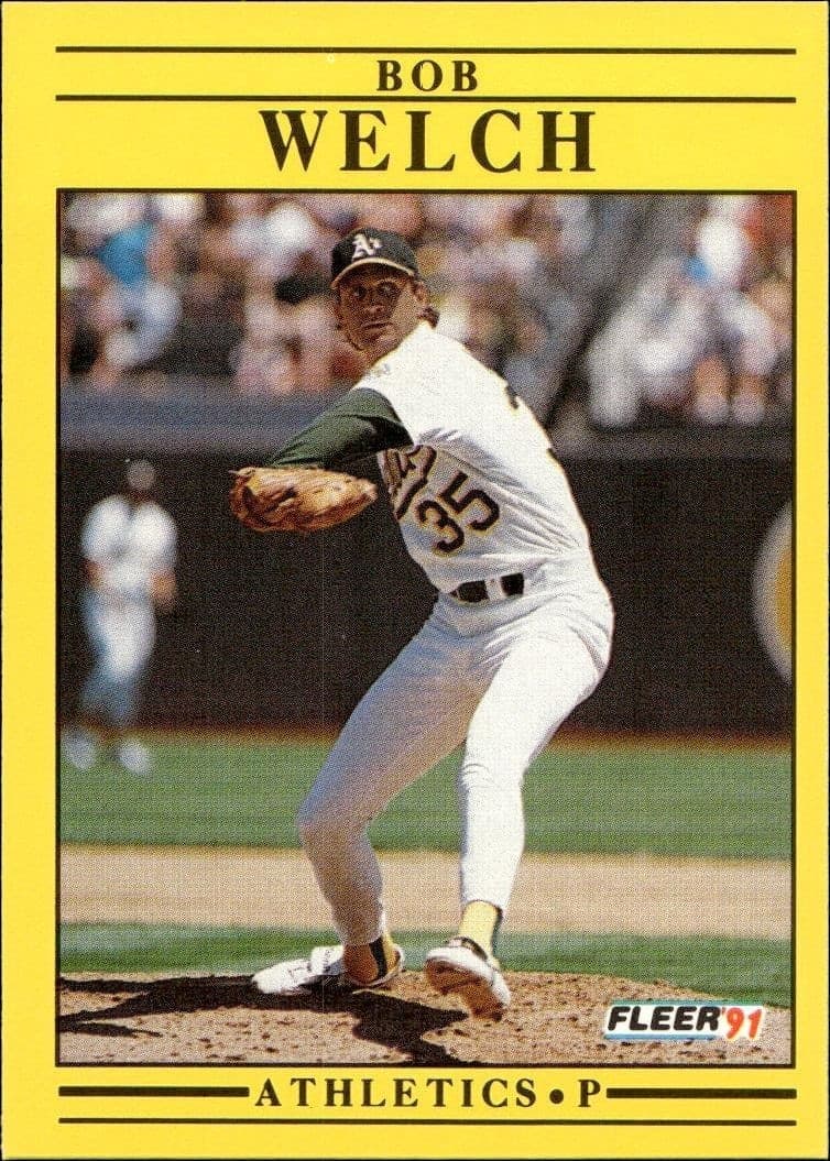 1991 Fleer Bob Welch #27 baseball trading card front