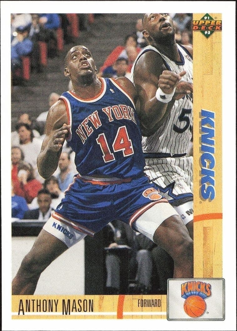 1991-92 Upper Deck Anthony Mason #430 basketball trading card front