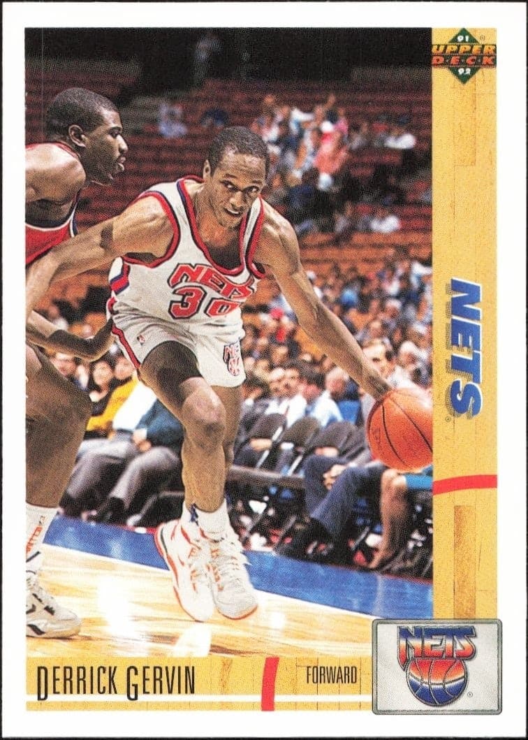 1991-92 Upper Deck Derrick Gervin #384 basketball trading card front