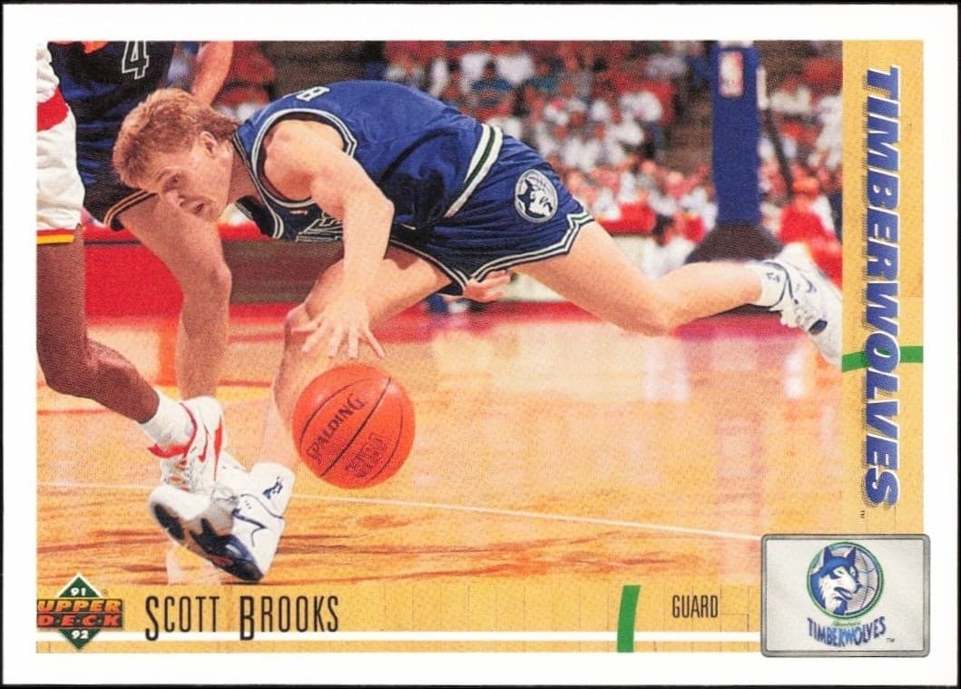 1991-92 Upper Deck Scott Brooks #303 basketball trading card front