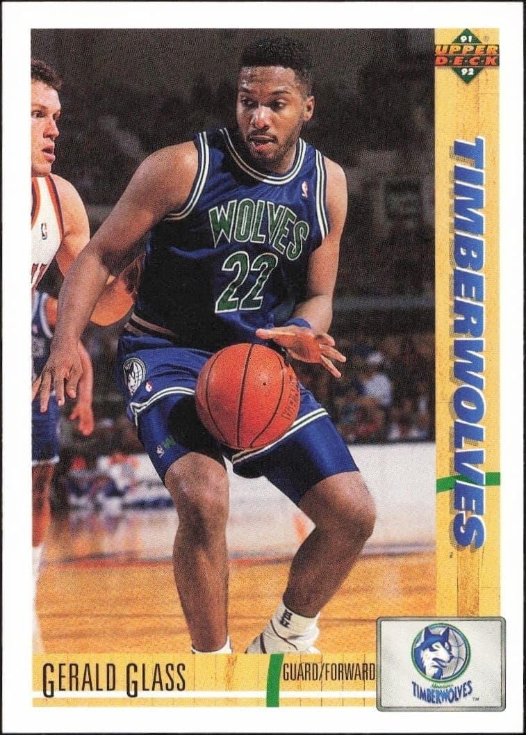 1991-92 Upper Deck Gerald Glass #307 basketball trading card front