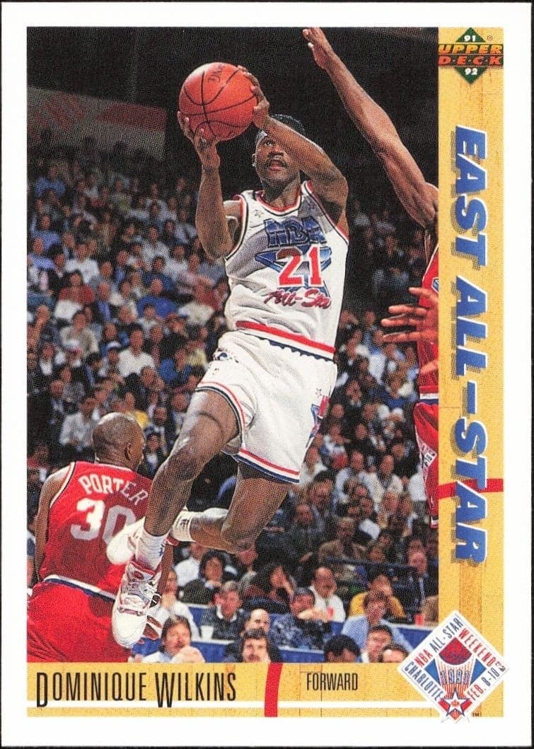 1991-92 Upper Deck Dominique Wilkins #66 basketball trading card front