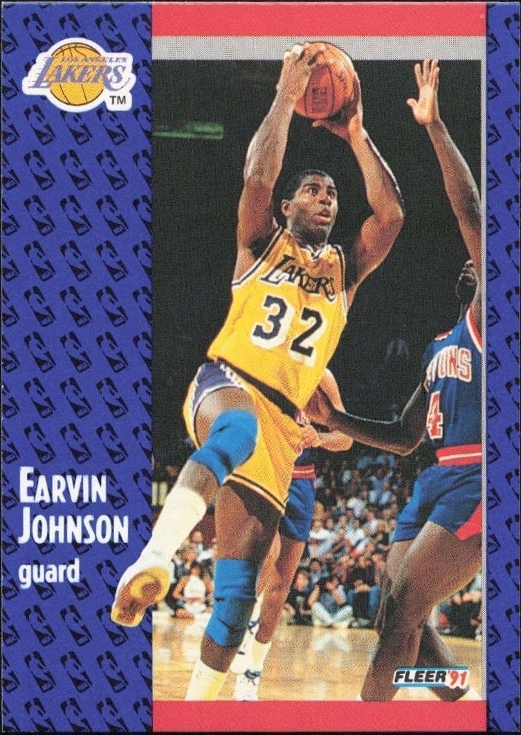 1991-92 Fleer Earvin Johnson #100 trading card