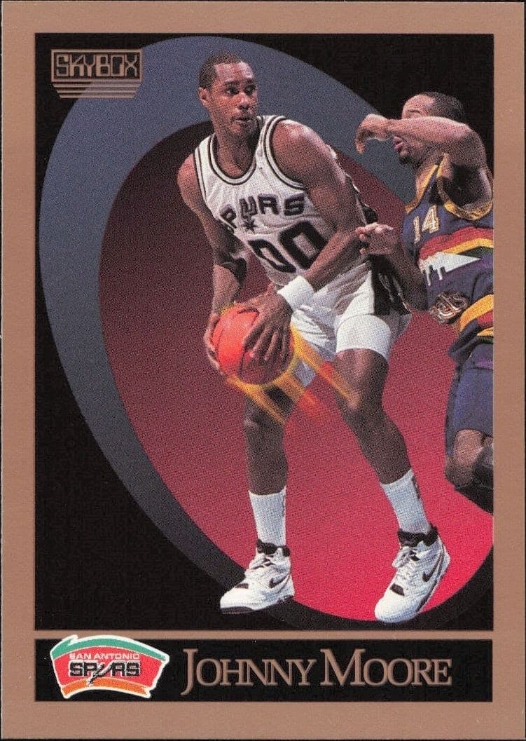 1990-91 Skybox Johnny Moore #258 basketball trading card front