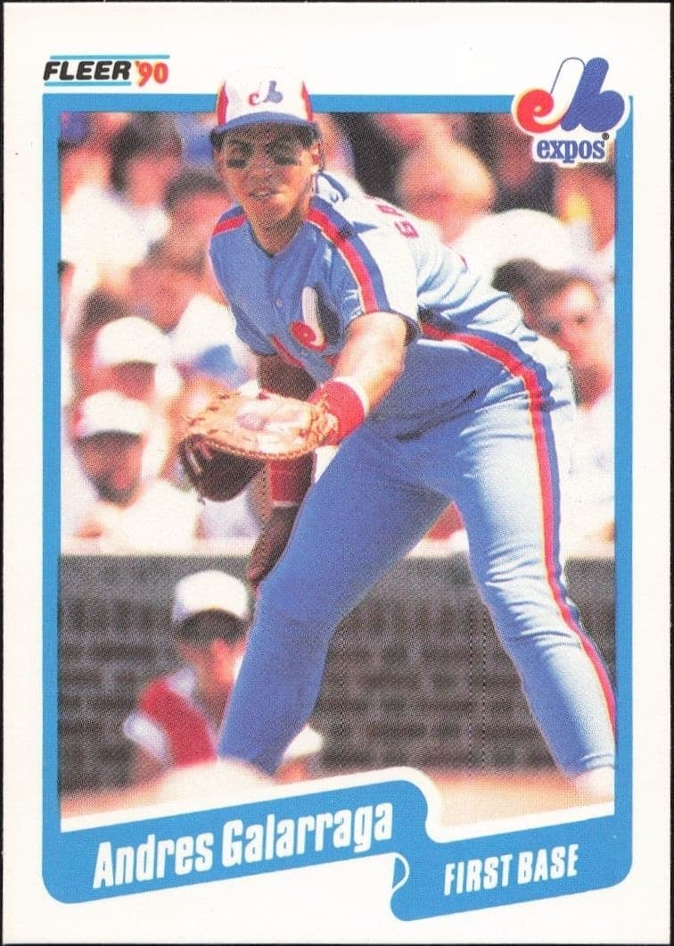 1990 Fleer Andres Galarraga #345 trading card