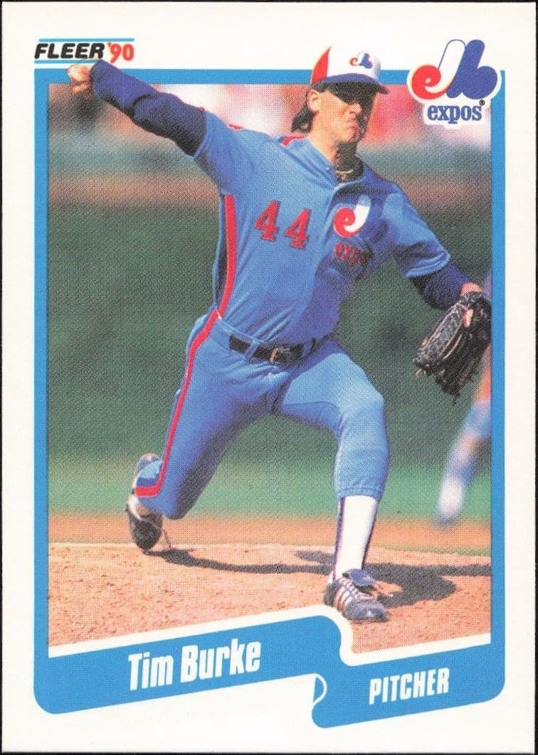 1990 Fleer Tim Burke #342 trading card
