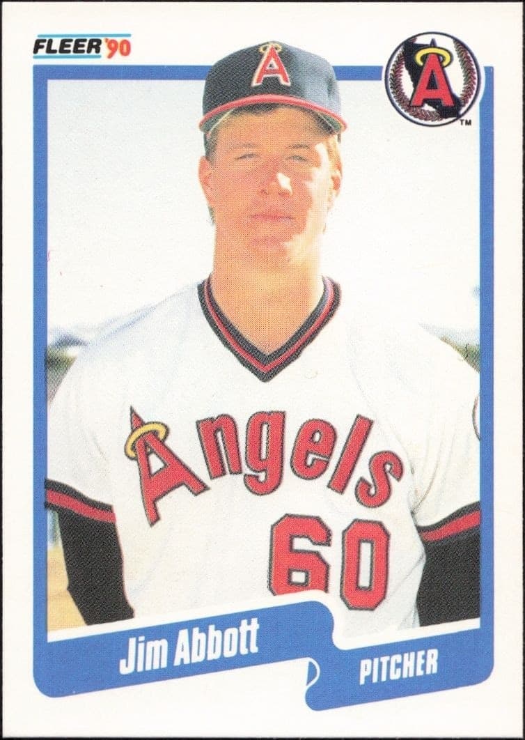 1990 Fleer Jim Abbott #125 trading card