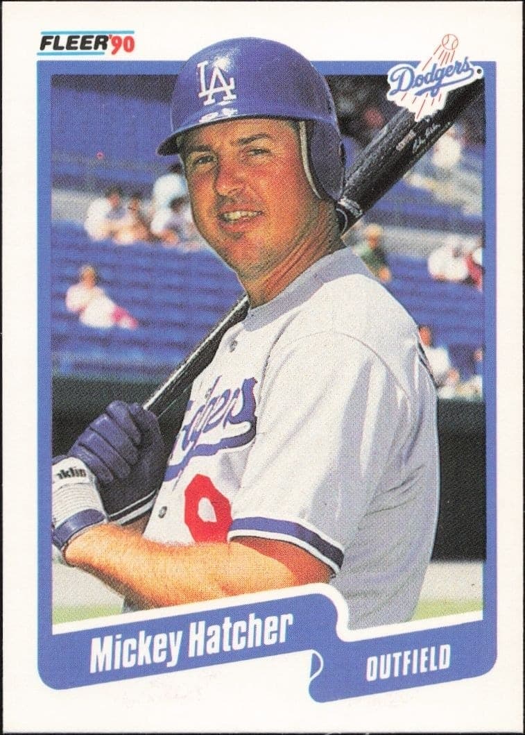 1990 Fleer Mickey Hatcher #398 trading card