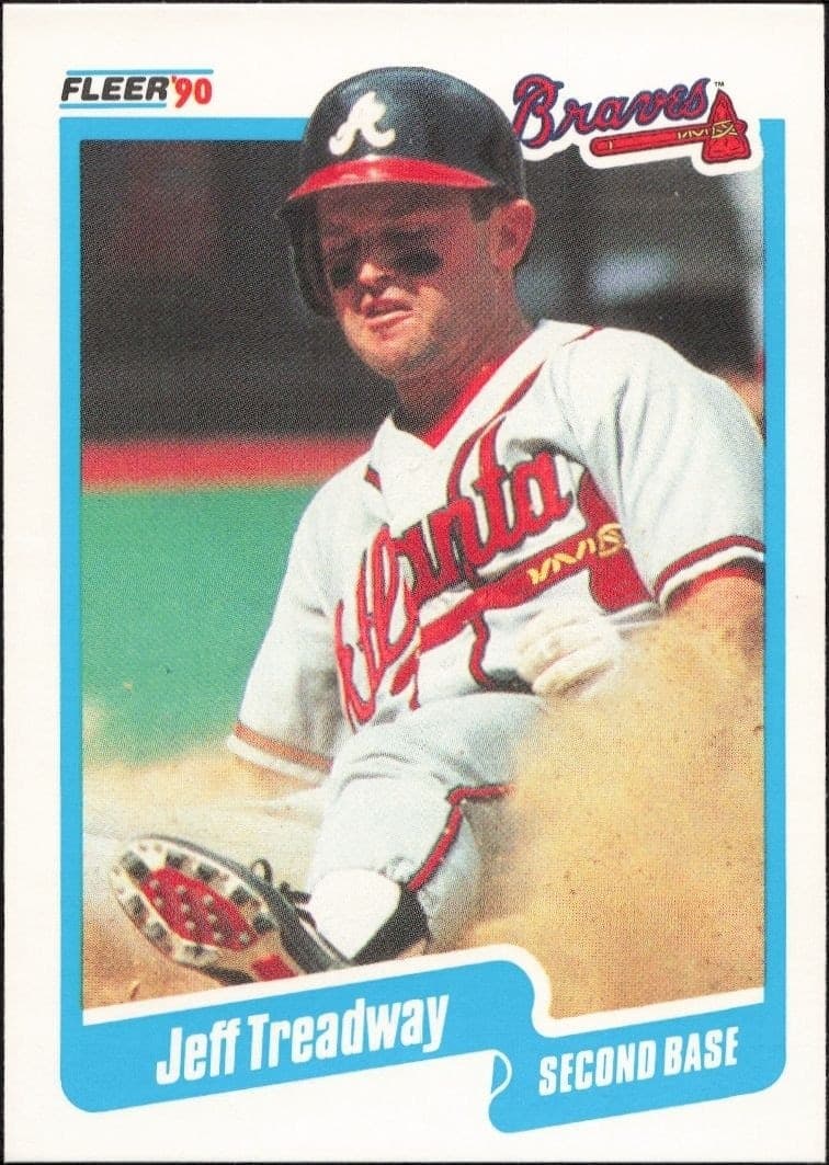 1990 Fleer Jeff Treadway #598 trading card