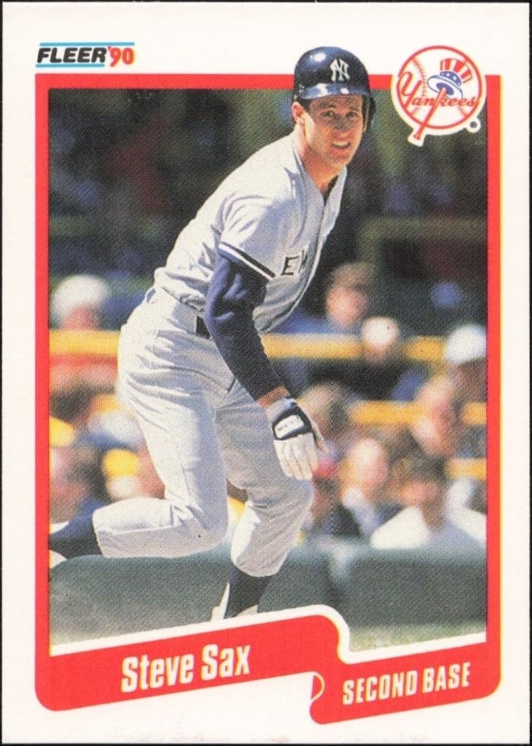 1990 Fleer Steve Sax #455 trading card