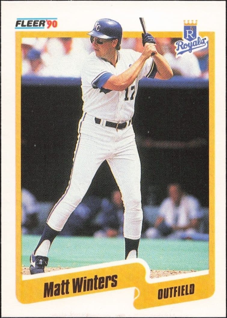 1990 Fleer Matt Winters #124 baseball trading card front