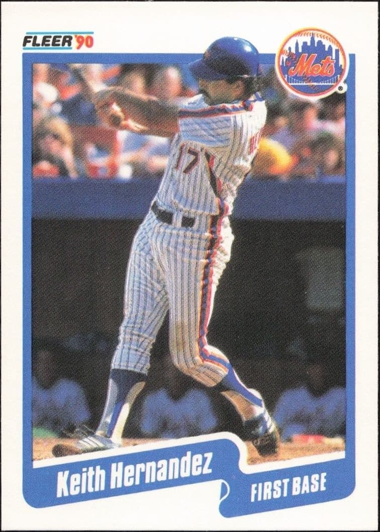 1990 Fleer Keith Hernandez #205 baseball trading card front