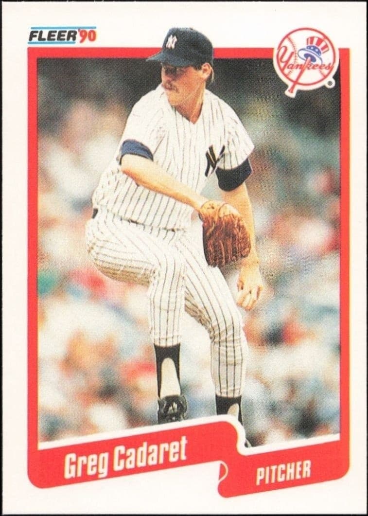 1990 Fleer Greg Cadaret #440 baseball trading card front